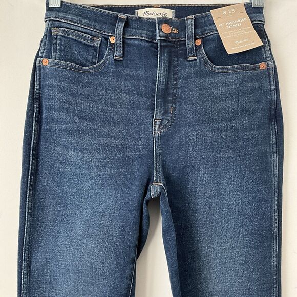 Madewell Jeans Blue 10” High-Rise Skinny Magic Pockets 25 - Picture 4 of 12